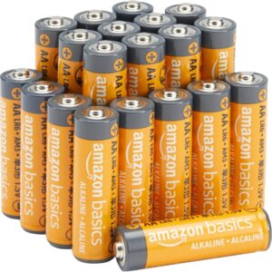 Amazon Basics 20-Pack AA Alkaline Batteries, 1.5 Volt, 10-Year Leak-Free Shelf Life, for Everyday and Household Devices